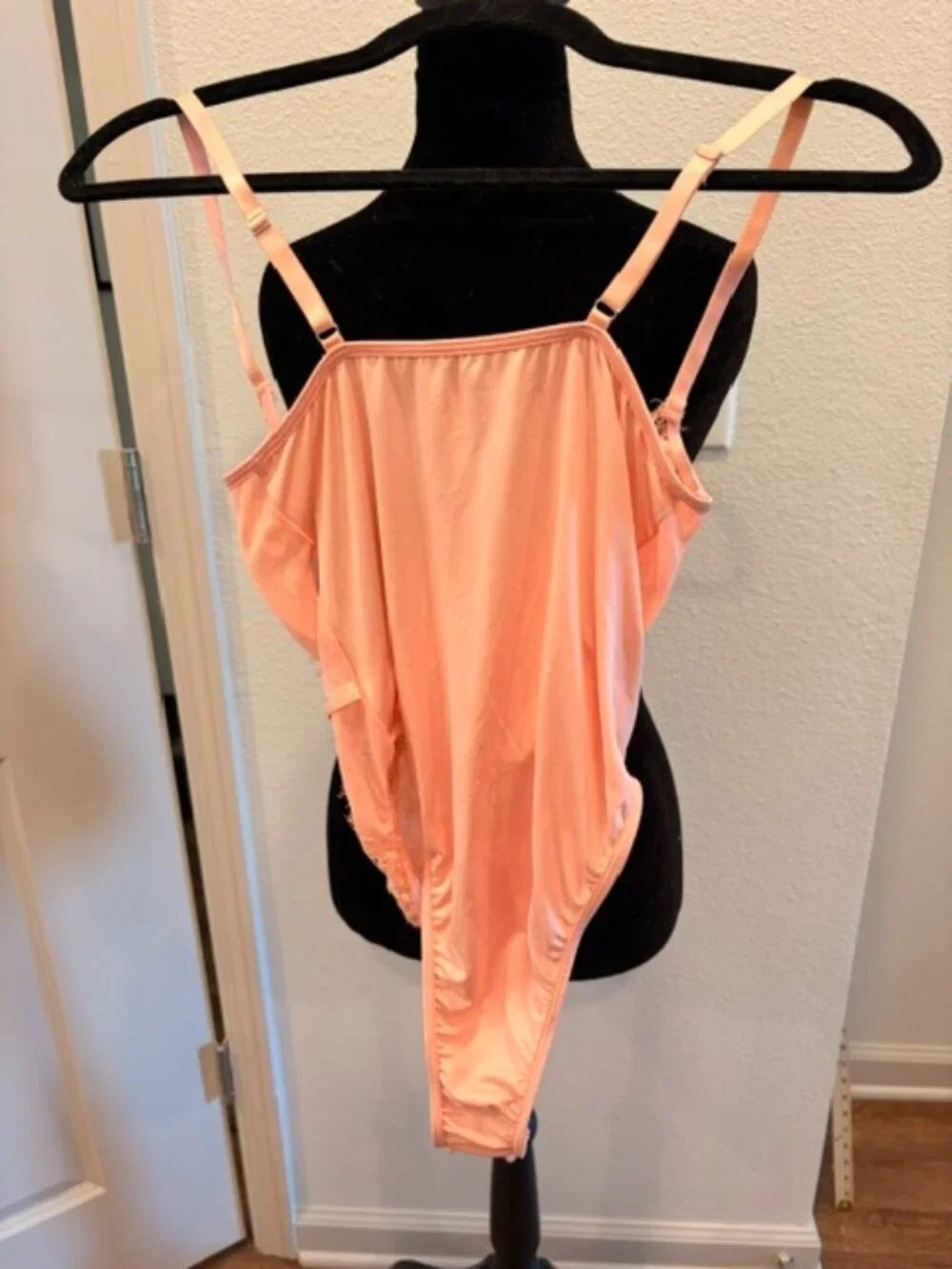Women's Small pink lacy bra top bodysuit
